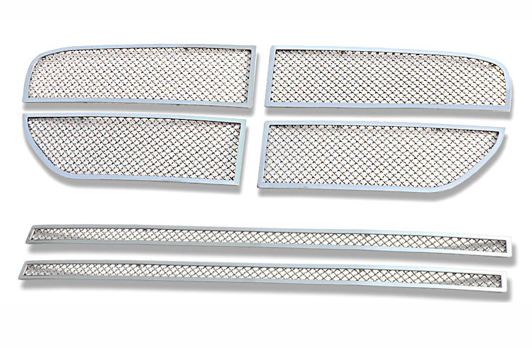 APS Polished Stainless Mesh Grilles (Upper & Lower, 1.8mm): Dodge Magnum 2005 - 2007