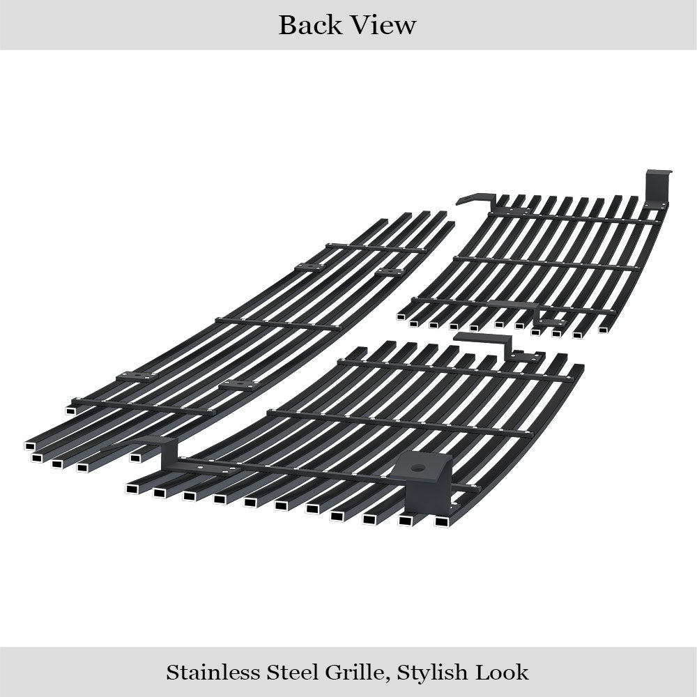 APS Black Stainless Billet Grilles (Upper & Lower): Dodge Dakota & Durango 1997 - 2004