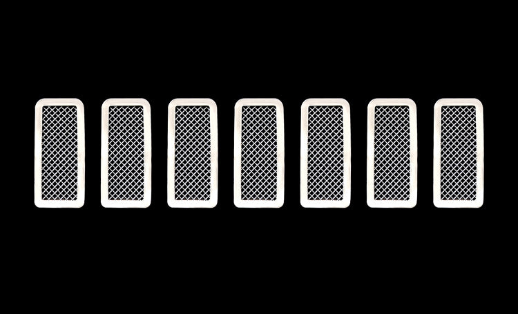 APS Polished Stainless Upper Mesh Grille: Jeep Grand Cherokee 2011 - 2013