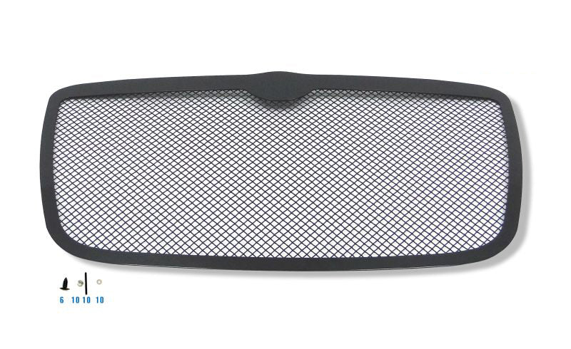 APS Black Stainless Upper Mesh Grille: Chrysler 300 & 300C 2005 - 2010