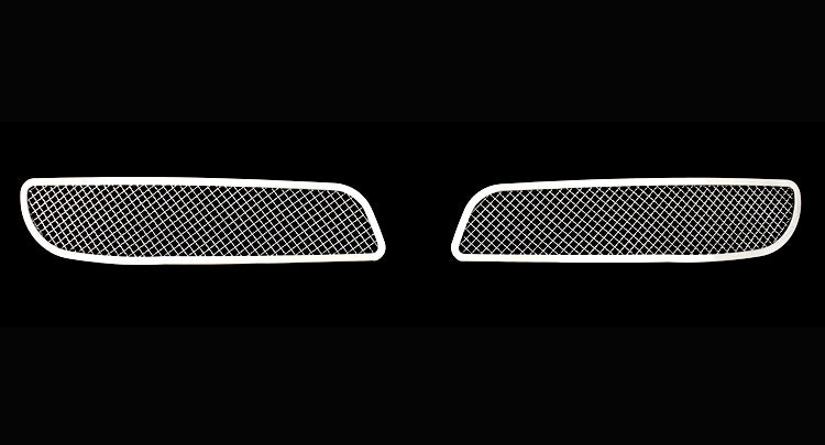 APS Polished Stainless Fog Light Grilles (Version 1) (w/OUT Adaptive Cruise Control): Chrysler 300 2011 - 2014