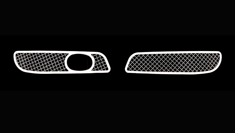 APS Polished Stainless Fog Light Grilles (Version 2) (WITH Adaptive Cruise Control): Chrysler 300 2011 - 2014