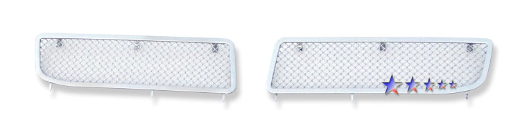 APS Polished Stainless Lower Mesh Grille (1.8mm, w/ Fog Lights Covered): Chrysler 300C 2005 - 2010