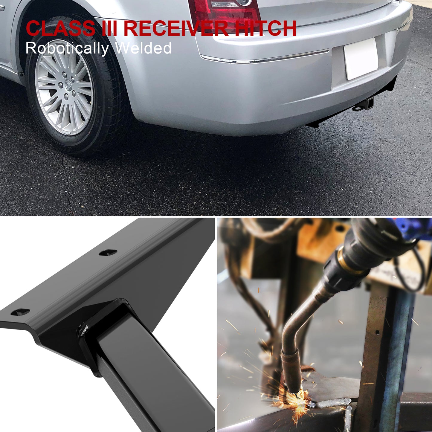 APS Carbon Rear Hitch (Class 3): Chrysler 300, 300C & Dodge Charger, Magnum 2005 - 2010