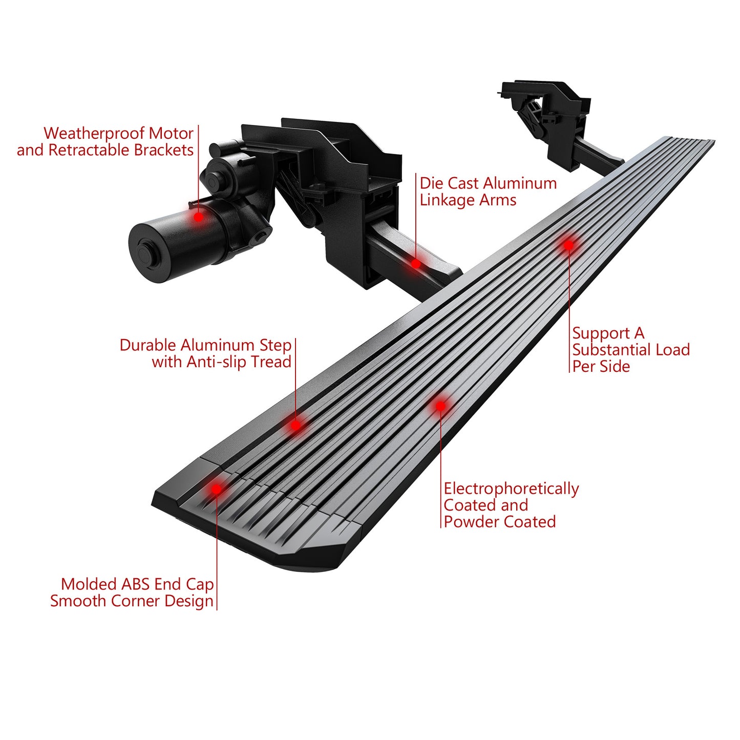 APS W Series Electric Running Boards (Pair) Quad Cab: Ram 1500 2013 - 2018