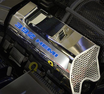 American Car Craft "392" Polished Fuel Rail Covers (CARBON FIBER): 300 / Challenger / Charger 6.4L 392 2011 - 2024