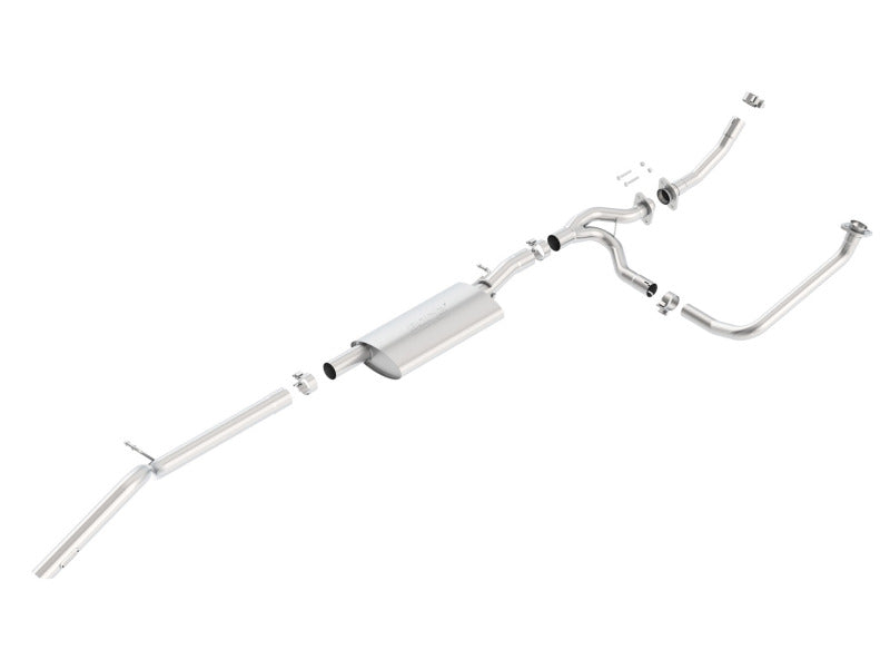 Borla S-Type Cat-Back Exhaust System (Turn Down Exit): Jeep Wrangler JK 3.6L V6 2012 - 2018
