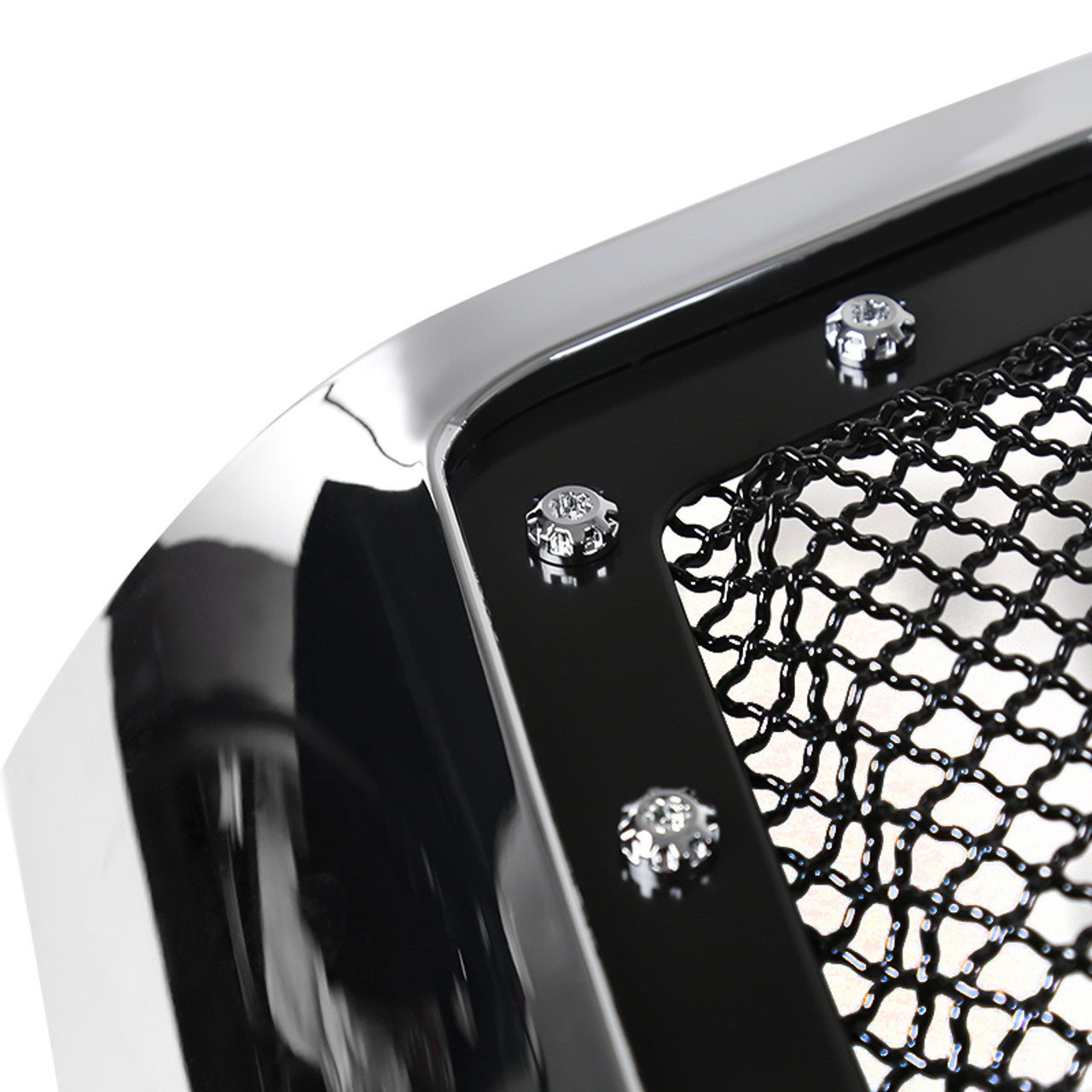 Spec D Chrome Mesh Grille (Riveted Style): Dodge Ram 2006 - 2008