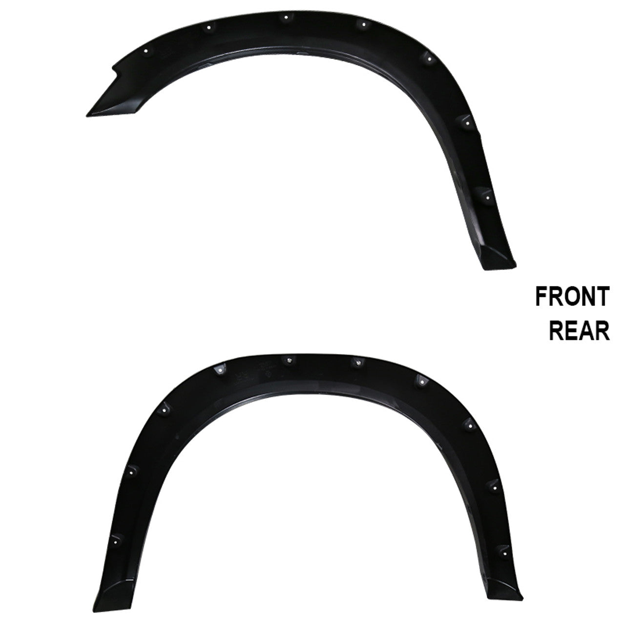 Spec D Riveted Style Fender Flares (Textured Black, 4pc): Dodge Ram 2500 & 3500 2010 - 2018