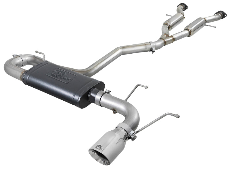AFE MACH Force Cat-Back Exhaust System (w/Polished Tip): Jeep Grand Cherokee 3.6L V6 2014 - 2021