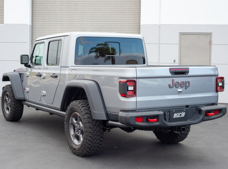 Borla Touring Climber Cat-Back Exhaust System (Turn Down Exit, Black): Jeep Gladiator JT 3.6L V6 2020 - 2025