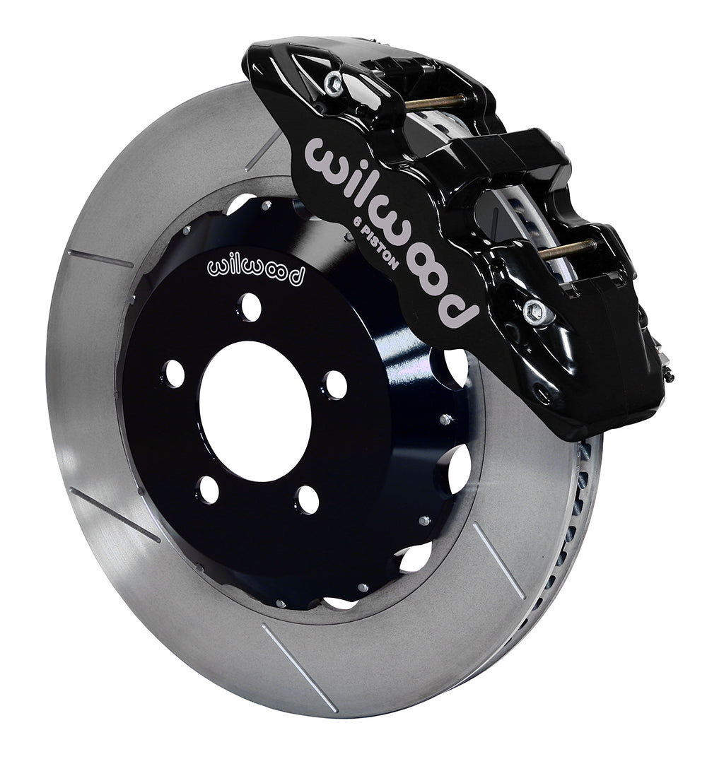 Wilwood AERO6 6-Piston Front Big Brake Kit (Black Calipers, Slotted Rotors): 300 / Challenger / Charger / Magnum 2005 - 2011 (Excluding AWD, SRT8)