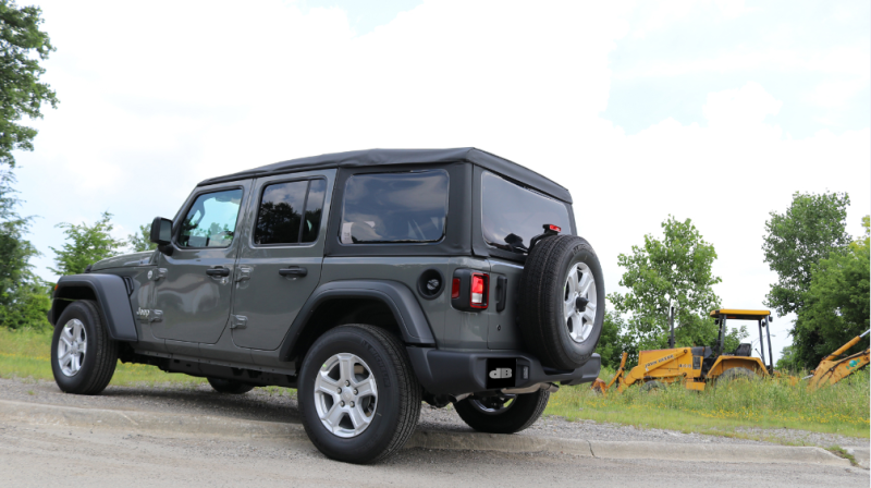 Corsa Touring Axle-Back Exhaust System (Turn Down Exit, Black): Jeep Wrangler JL 2018 - 2025 (2.0L I4 / 3.6L V6)