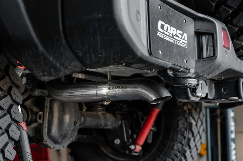 Corsa Sport Cat-Back Exhaust System (Turn Down Exit): Jeep Wrangler JL 3.6L V6 2018 - 2025