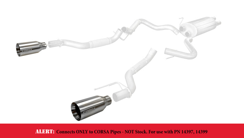 Corsa Exhaust Tips (Polished): Ram 6.2L TRX 1500 2021 - 2024