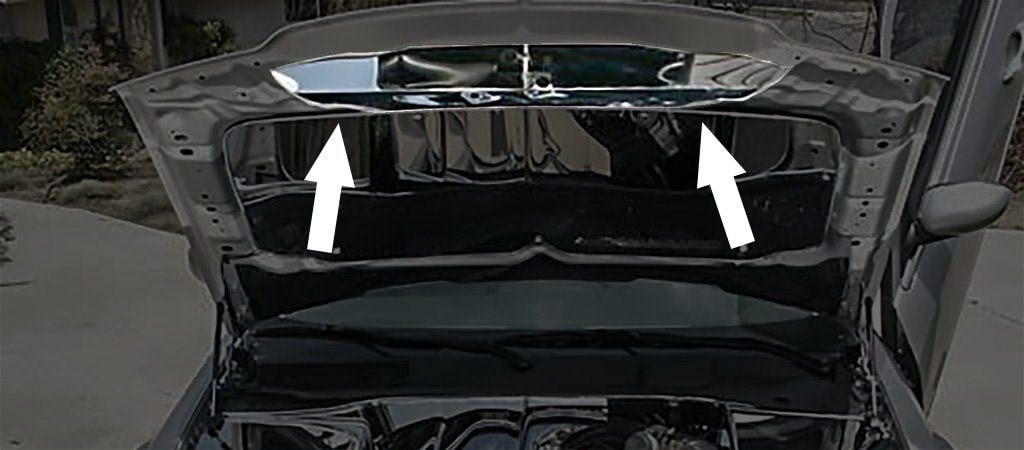 American Car Craft Polished Upper Hood Cap: 300C / Charger / Magnum 2005 - 2010 (3.5L V6 / 5.7L Hemi)