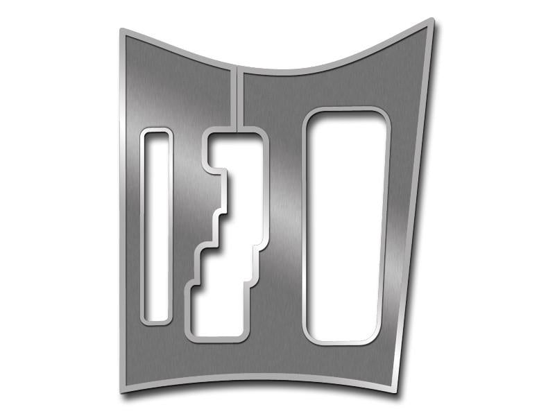 American Car Craft Brushed Shifter Plate with Polished Trim Ring: Chrysler 300C 5.7L 2011 - 2024