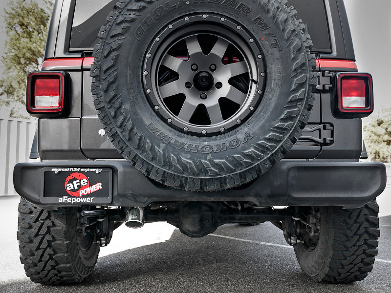 AFE MACH Force-Xp Axle-Back Hi-Tuck Exhaust System (Polished Tip): Jeep Wrangler JL 3.6L V6 2018 - 2025