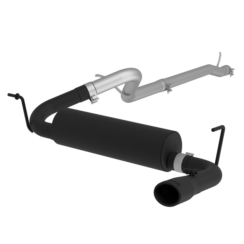 MBRP Cat Back Exhaust System (Black): Jeep Wrangler / Rubicon JK 3.6L 2012 - 2018 (2-Door & 4-Door)