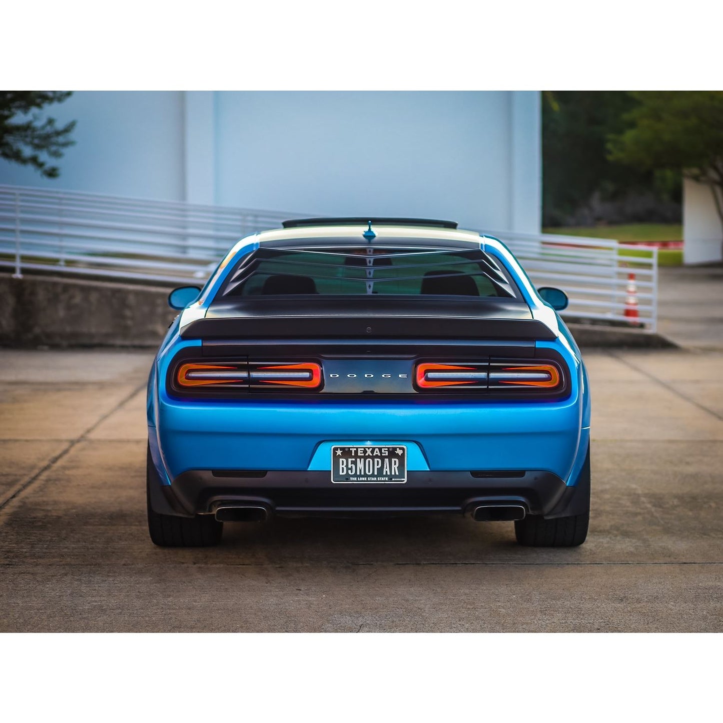 Glassskinz Bakkdraft Rear Window Louvers / Vents: Dodge Challenger 2008 - 2023 (All Models)