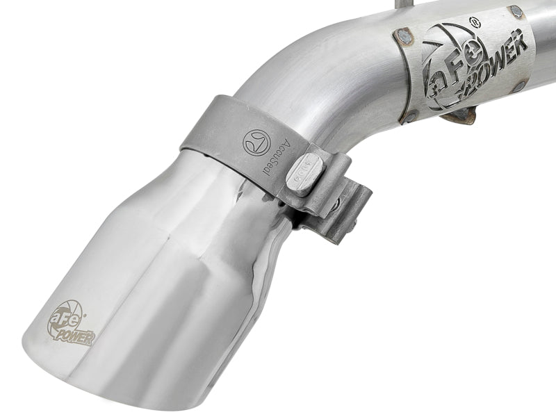 AFE MACH Force-Xp Hi-Tuck Axle-Back Exhaust System (Polished Tip): Jeep Wrangler JL 2018 - 2025 (2.0L I4 / 3.6L V6)