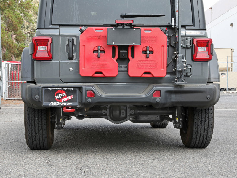 AFE MACH Force-Xp Hi-Tuck Axle-Back Exhaust System (Black Tip): Jeep Wrangler JL 2018 - 2025 (2.0L I4 / 3.6L V6)