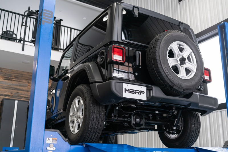 MBRP Cat Back Exhaust System (Single Rear Exit) : Jeep Wrangler JL 2018 - 2025 (2.0L I4 / 3.6L V6)