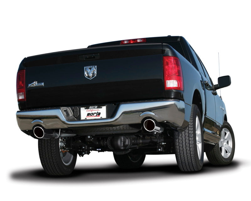 Borla S-Type Cat-Back Exhaust System (Polished Tips, Through Bumper): Dodge Ram 5.7L Hemi 1500 2009 - 2018 (Models w/ OEM Dual Exhaust)