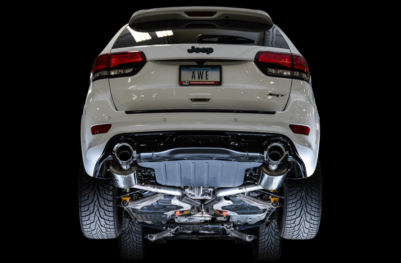 AWE Track Edition Cat-Back Exhaust (Polished Tips): Jeep Grand Cherokee 6.4L SRT 2012 - 2021