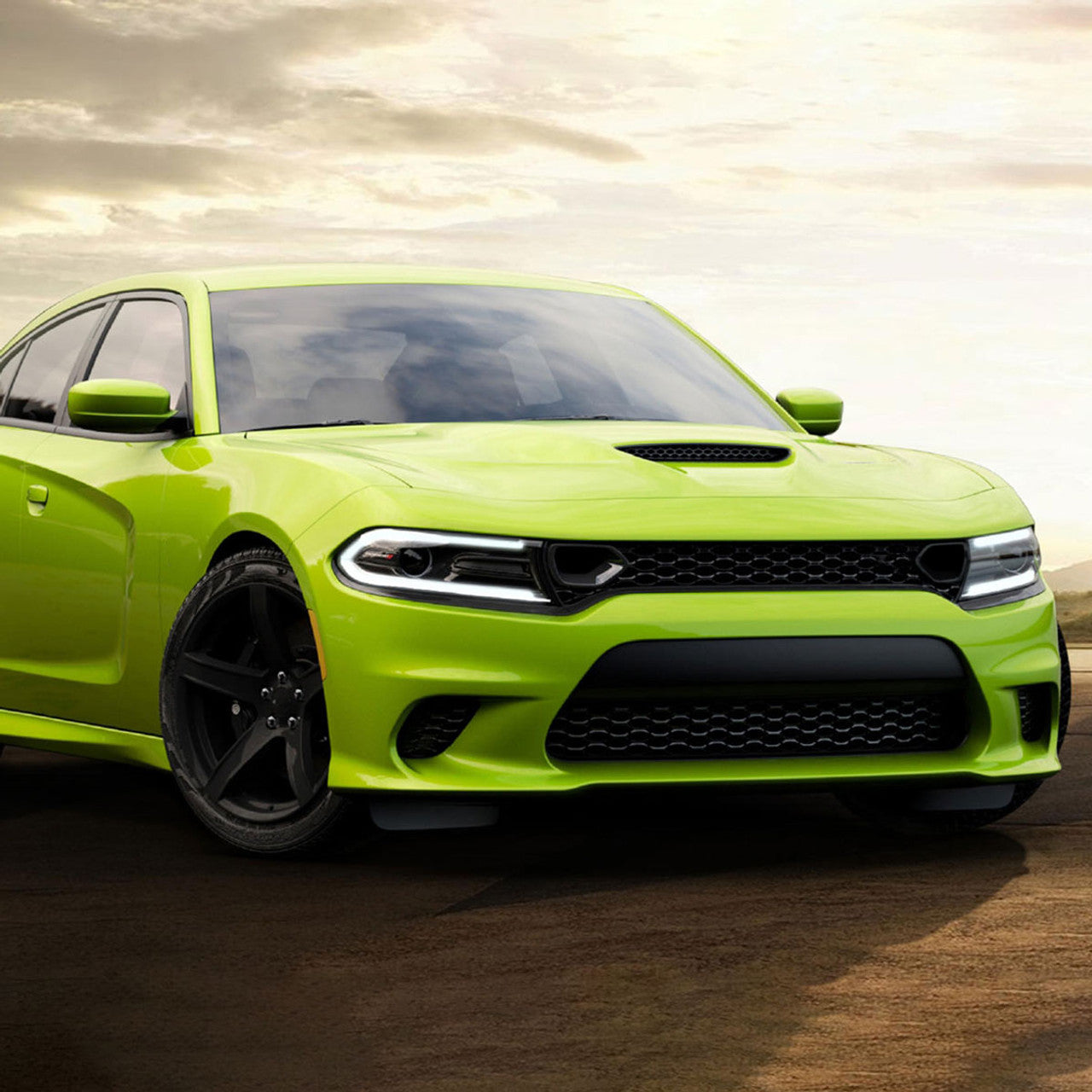 Spec D Dual Snorkel Grille (Black): Dodge Charger 2015 - 2023