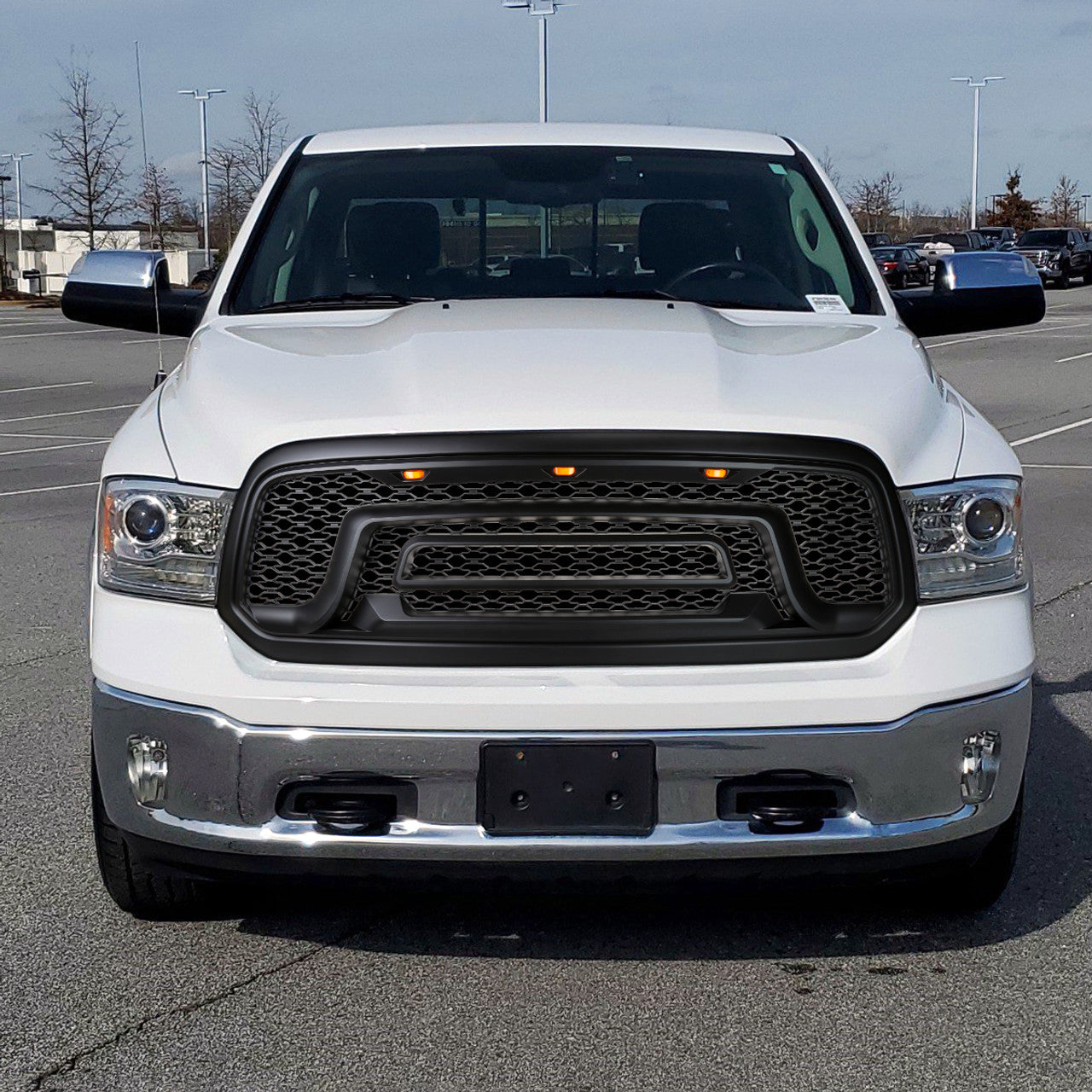 Spec D Rebel Grille w/ LED's (Matte Black): Ram 1500 2013 - 2018