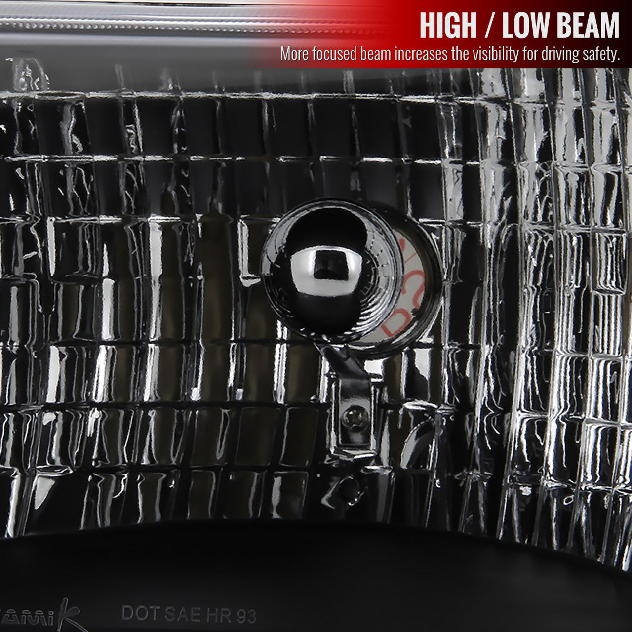 Spec D Crystal Headlights (Black): Jeep Grand Cherokee 1993 - 1998
