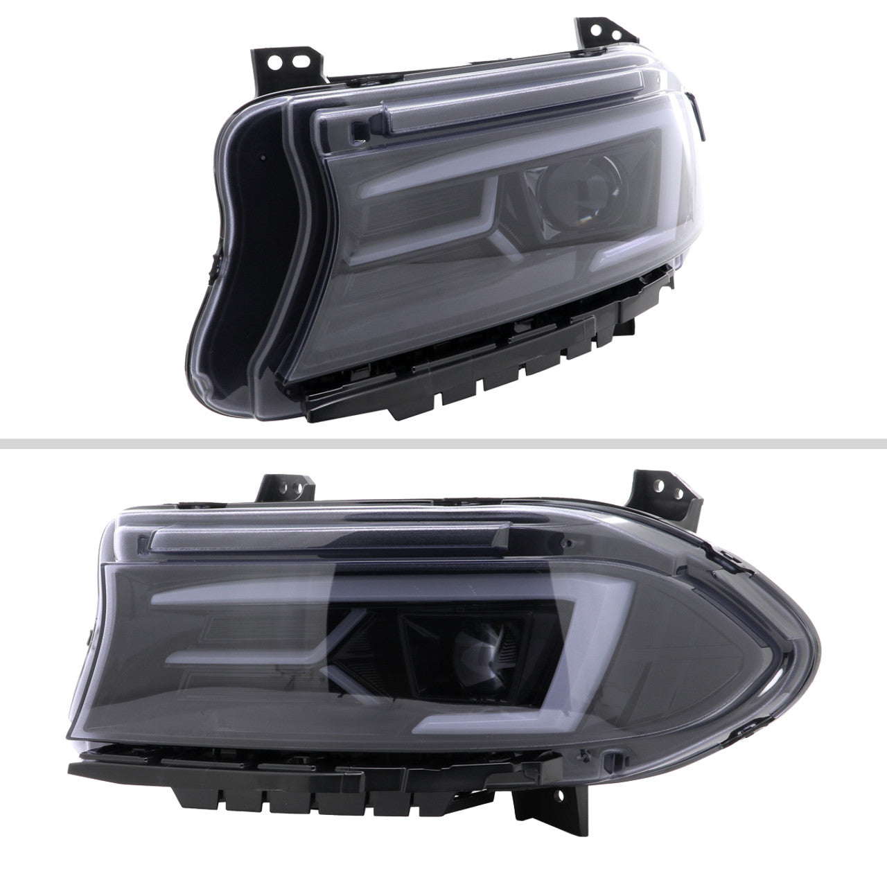 Spec D Sequential LED Projector Headlights (Smoke): Dodge Charger 2015 - 2023