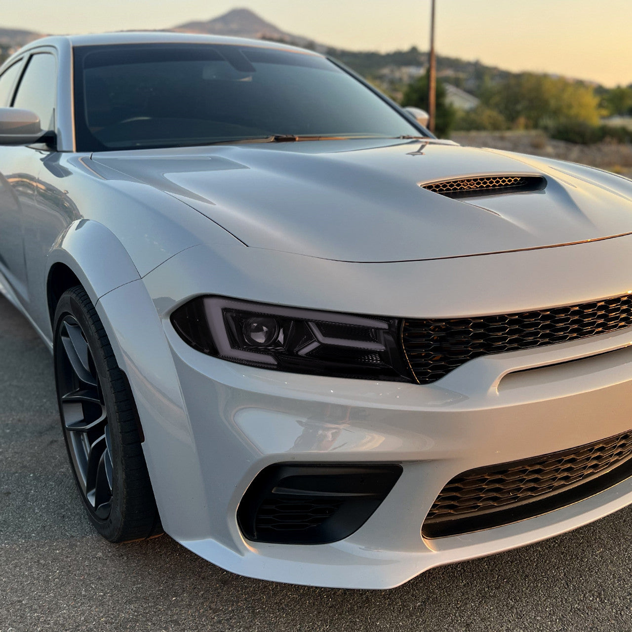 Spec D Sequential LED Projector Headlights (Smoke): Dodge Charger 2015 - 2023