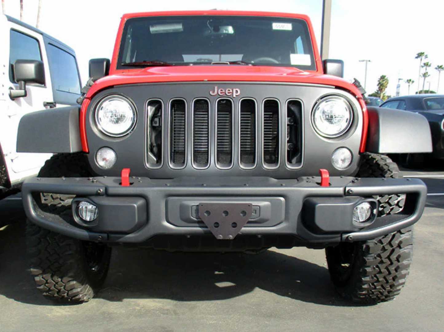 Sto N Sho Quick Release Front License Plate Bracket: Jeep Wrangler JK (With Metal Bumper) 2012 - 2018