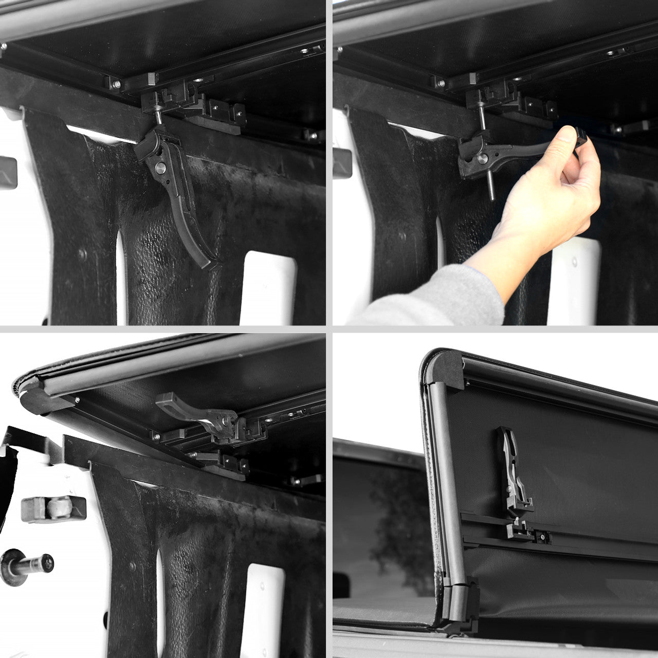 Spec D Soft Quad Fold Tonneau Cover: Dodge Dakota (w/ 6.5ft Bed) 2005 - 2011