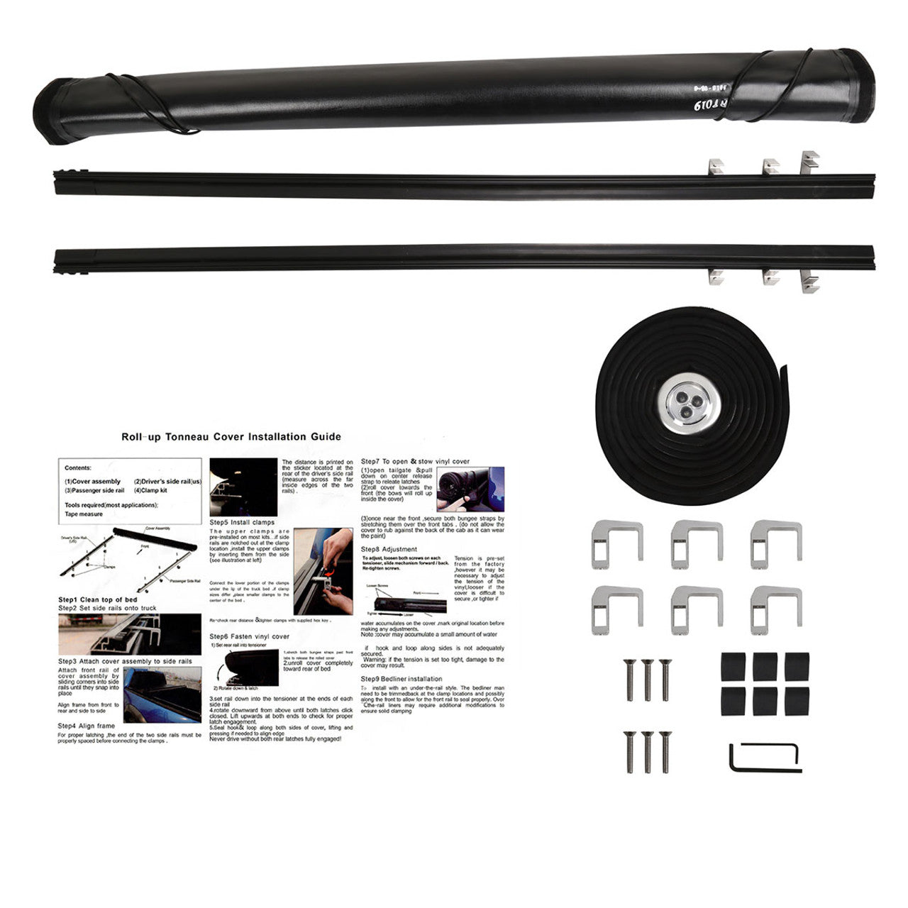 Spec D Vinyl Roll-Up Tonneau Cover: Ram 1500 (w/ 6.4ft Bed) 2019 - 2024