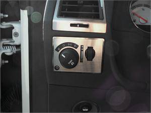 American Car Craft Brushed Light Control Trim Plate: Dodge Challenger R/T SRT8 2008 - 2014