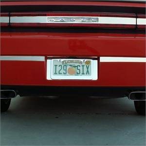 American Car Craft Polished Tag Back Plate: Dodge Challenger R/T SRT8 2008 - 2014