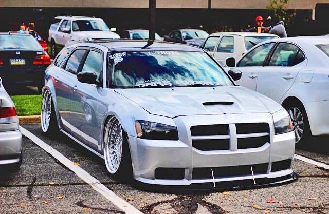 APR Carbon Fiber Front Wind Splitter w/ Rods: Dodge Magnum SRT8 2006 - 2008