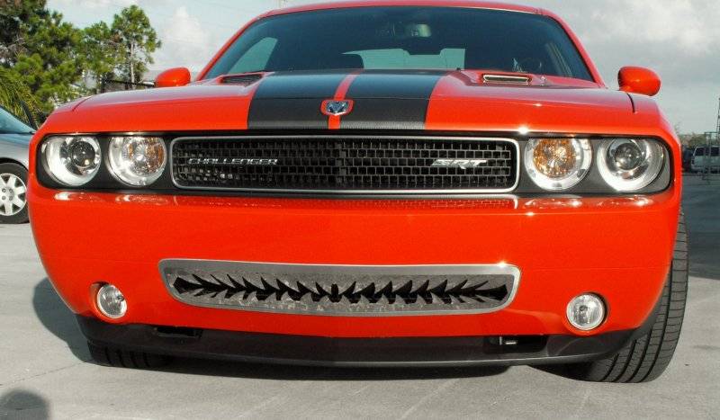 American Car Craft Polished "Shark Tooth" Lower Front Grille: Dodge Challenger R/T SRT8 2008 - 2014