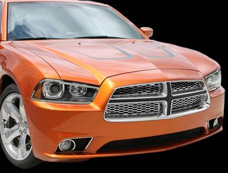 American Car Craft Polished Grille Overlay: Dodge Charger R/T 2011 - 2014
