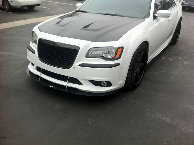 APR Carbon Fiber Front Wind Splitter w/ Rods: Chrysler 300 SRT8 2011 - 2023