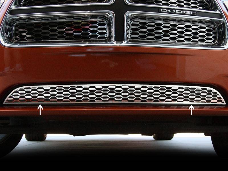 American Car Craft Lower Polished Grille Overlay: Dodge Charger R/T 2011 - 2014