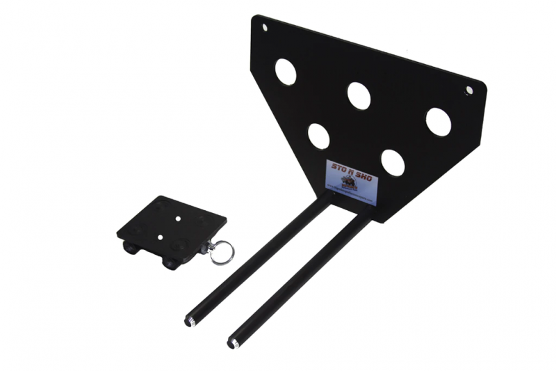 Sto N Sho Quick Release Front License Plate Bracket: Jeep Wrangler JL, Sahara & Rubicon 2018 - 2022 / Jeep Gladiator Overland, Mojave & Rubicon (WIth Plastic Bumper) 2020 - 2022