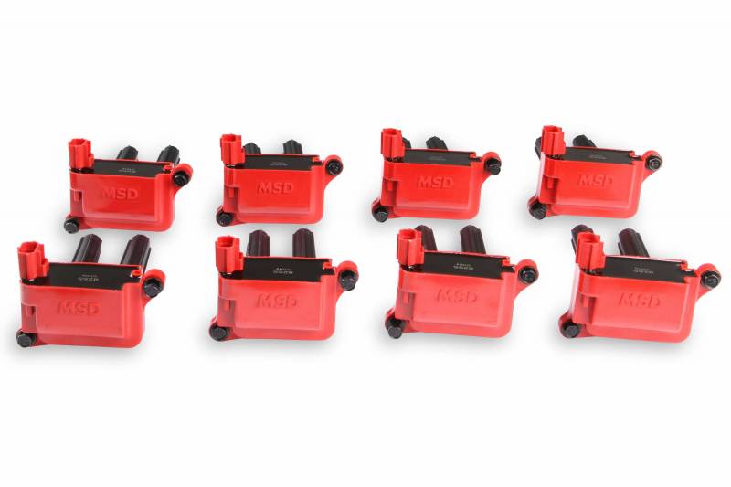 MSD Blaster HVC Ignition Coils (8-Pack, Dual Plug): 2005 - 2025 5.7L Hemi / 6.1L SRT8 / 6.4L 392 / 6.2L SRT Hellcat