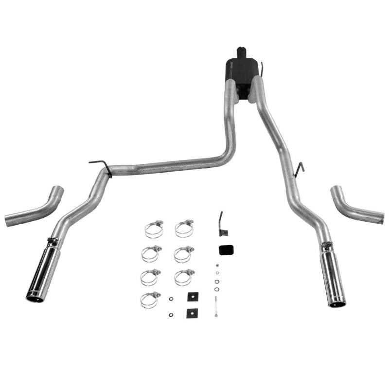Flowmaster American Thunder Exhaust System (Dual Rear Exit): Dodge Ram 4.7L V8 1500 2006 - 2008 (Stainless Steel)