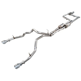 AWE Tuning Dual Rear Exit Catback Exhaust Chrome Tips: Ram 1500 3.0L 2025-2026