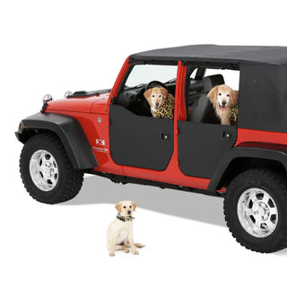 Bestop Element Panels Front Doors Black: Jeep Wrangler 07-18 3.8L/3.6L