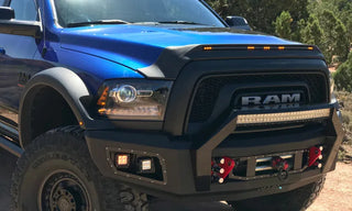 AVS Aeroskin Low Profile Light Shield (Black): RAM 2500 & 3500 2019 - 2025